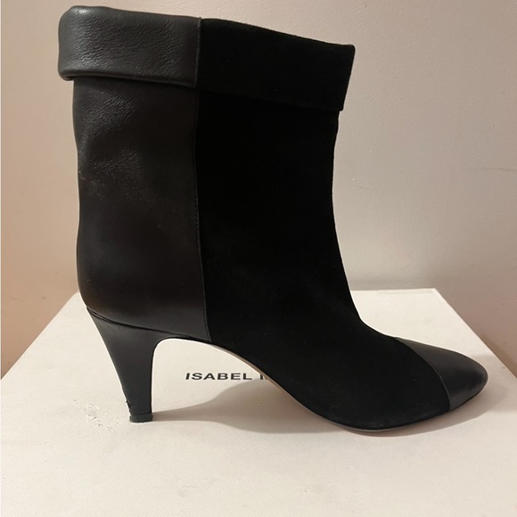 ISABEL MARANT Black Leather and Suede Ankle Boots Size 37/6.5 - Picture 4 of 11